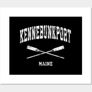 Kennebunkport Maine Nautical Crossed Oars Posters and Art